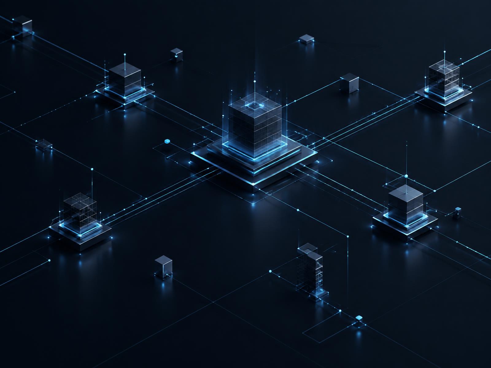 Abstract visualisation of interconnected systems, data flows and architectural nodes